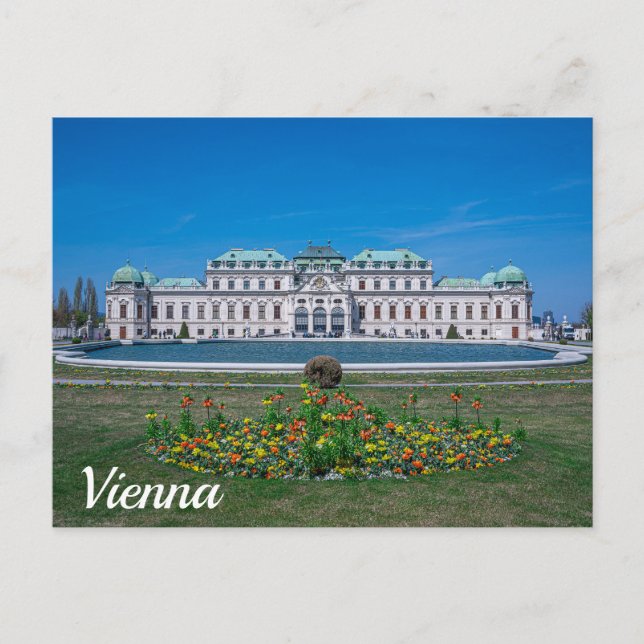 Övre Belvedere palace i Wien, Österrike Vykort (Framsida)