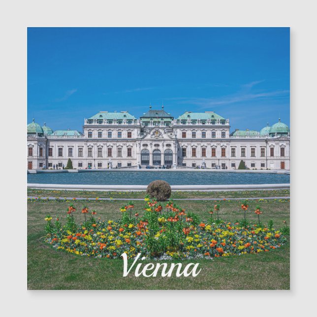 Övre Belvedere-palatset i Wien, Österrike Magnet (Framsida)