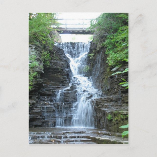 Övre Buttermilk Falls Ithaca, NY Vykort (Framsida)
