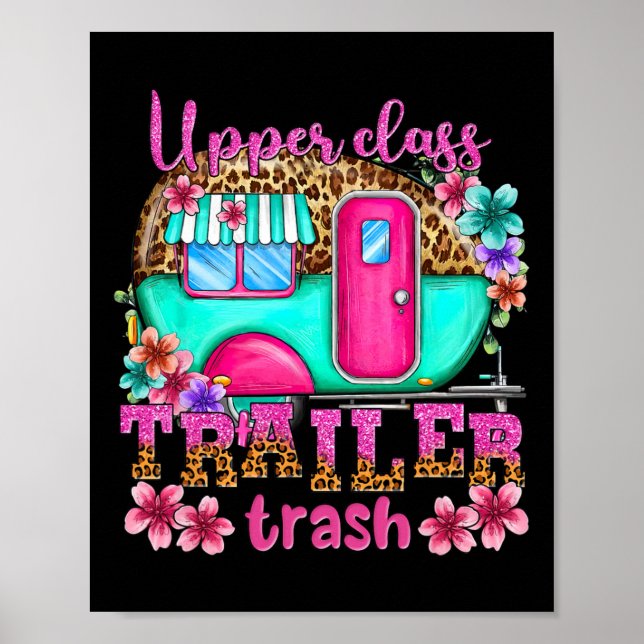 Övre Cl Trailer Skräp Camping Skapar Minnen Hik Poster (Framsidan)