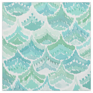 ÖVRE ECHELON Seafoam Grönt Scallop Print Fabric Tyg