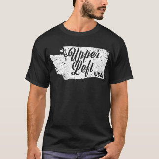 Övre lämnat usa - pacifistisk nordvästra pnw-gåva t shirt
