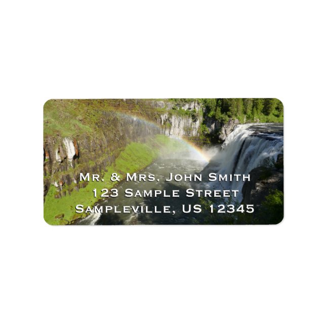 Övre Mesa Falls Adressetikett (Framsidan)