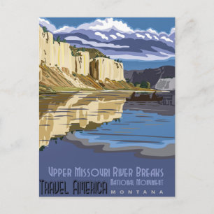 Övre Missouri River Breaks Nat'l Monument Montana Vykort