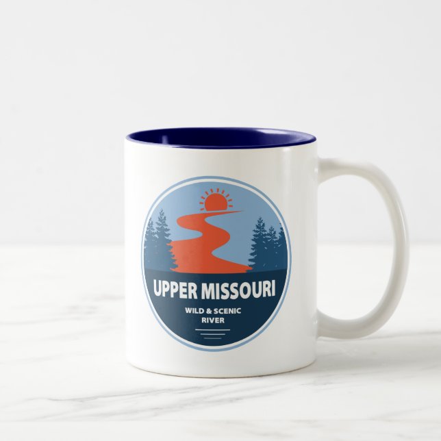 Övre Missouri-Vilden och floden Scenia Två-Tonad Mugg (Höger)