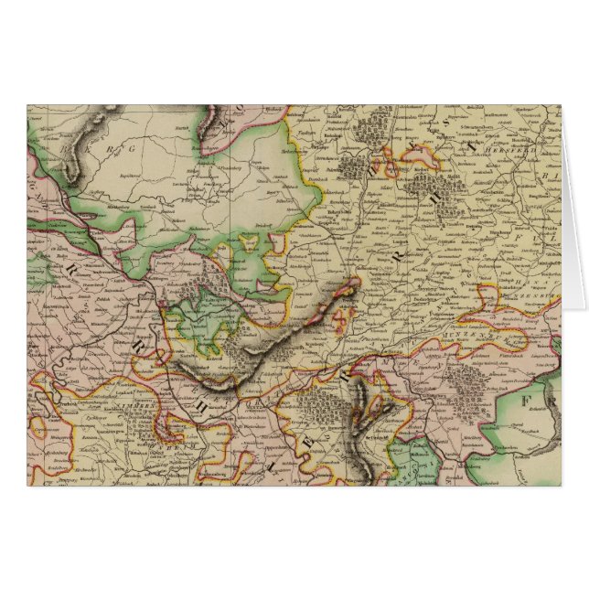 Övre, nedre Rhen Hälsningskort (Framsidan Horizontal)