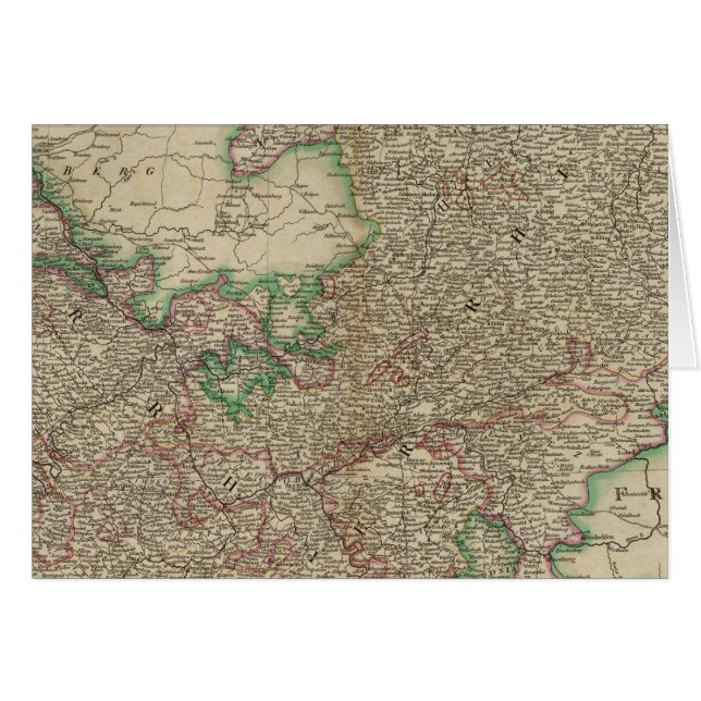 Övre, nedre Rhencirklar Hälsningskort (Framsidan Horizontal)