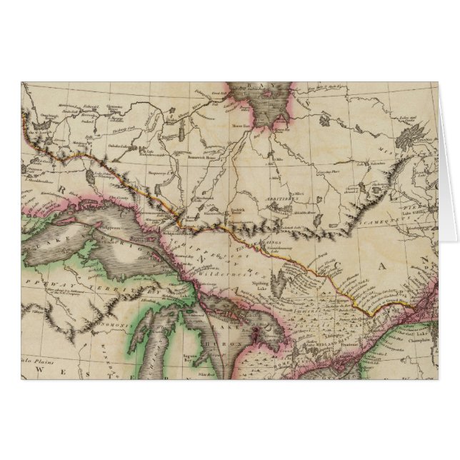 Övre och nedre Kanada Hälsningskort (Framsidan Horizontal)