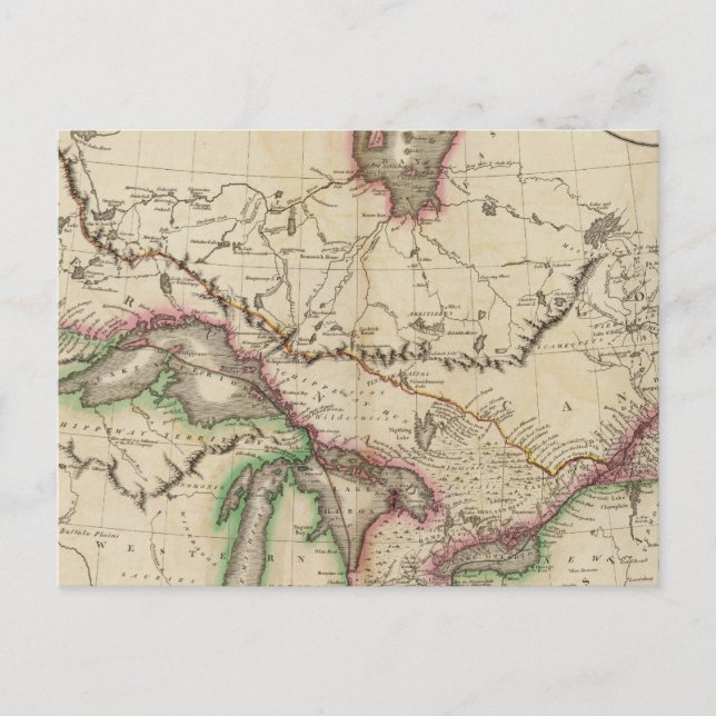 Övre och nedre Kanada Vykort (Framsida)