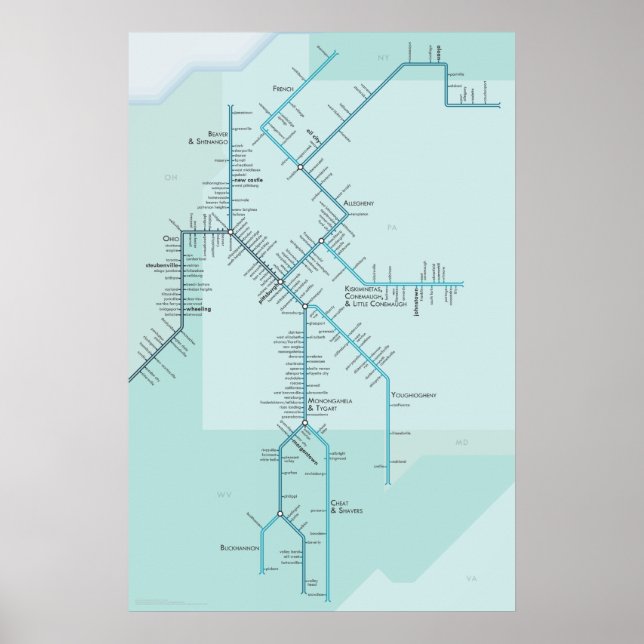 Övre Ohio River 20 x 30 tum Poster (Framsidan)