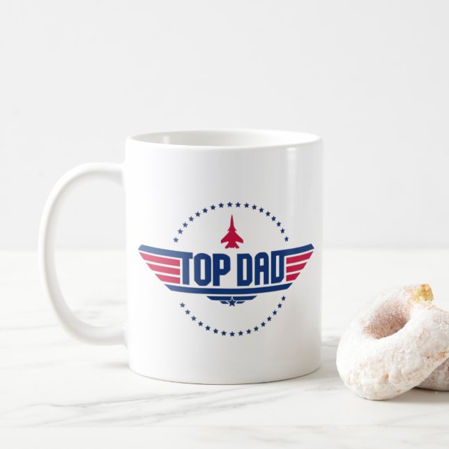 Övre Pappa-Gun Inspired Kaffemugg (Med munk)