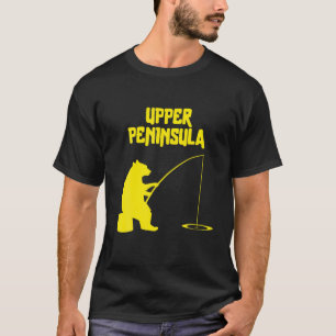 Övre Peninsula Bear Gift Individarespridningsfis T Shirt
