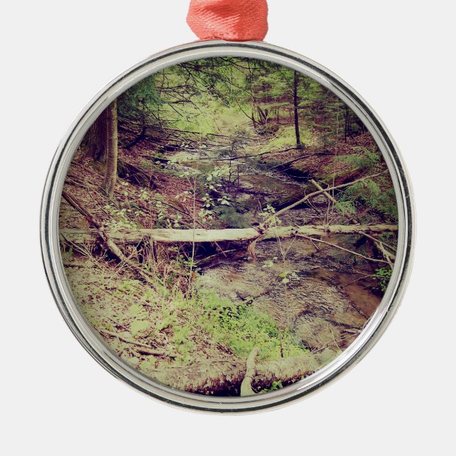Övre Peninsulan Bäck Julgransprydnad Metall (Framsidan)