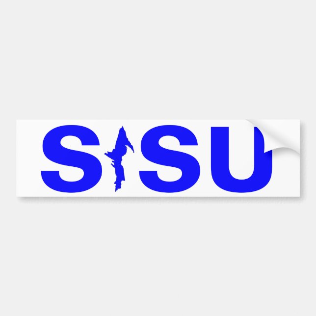Övre Peninsulan Michigan Yooper Finlands SISU Bildekal (Framsidan)