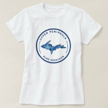 Övre Peninsulan Rure Michigan Watercolor T-Shirt