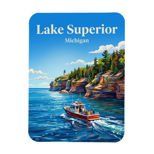Övre sjön USA Magnet (Vertikal)