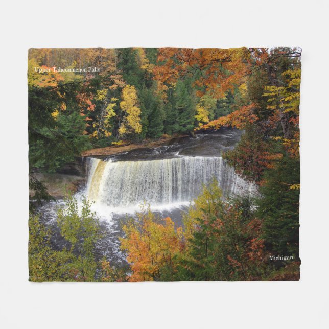 Övre Tahquamenon Falls-filt Fleecefilt (Framsidan (Horisontell))