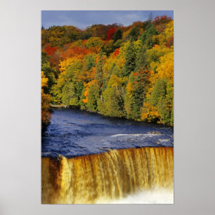 Övre Tahquamenonfallen i UP Michigan i Poster
