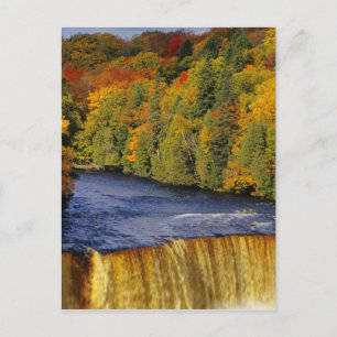 Övre Tahquamenonfallen i UP Michigan i Vykort