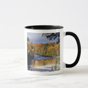 Övre Tahquamenonfallen i UP Michigan på hösten Mugg