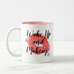 Övre vak och Makeupmugg Två-Tonad Mugg