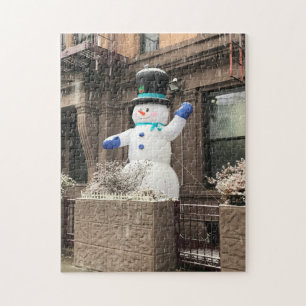 Övre Väster Side Snögubbe New York NYC Snö Pussel