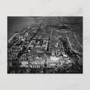 Övre Västern Side New York City Aerial View 1928 Vykort