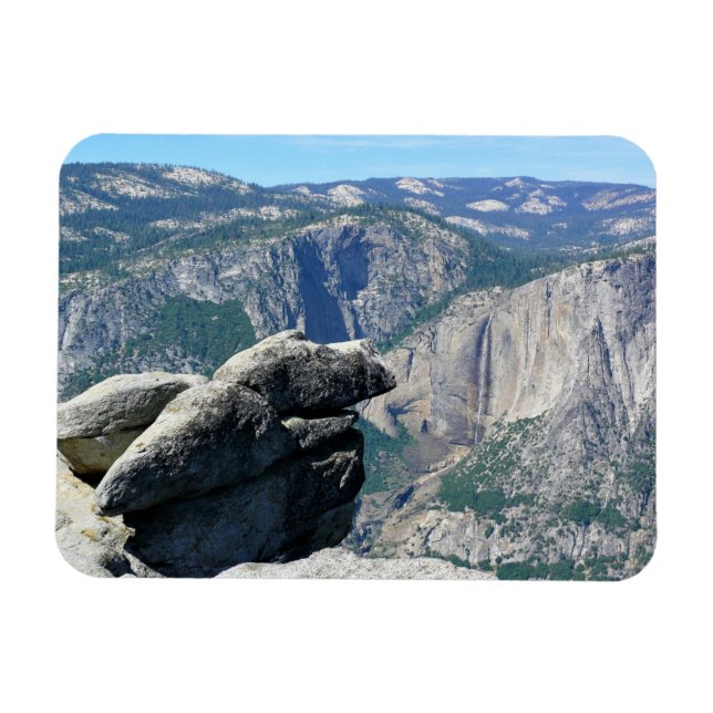 Övre Yosemite Falls från Glacier Point, CA Magnet (Horisontell)