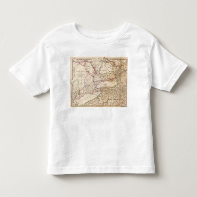 ÖvreKanada, NY, Penn, Mich T-shirt (Framsida)