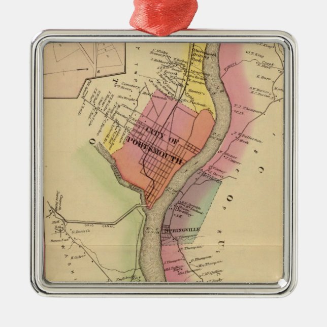 ÖvreOhio River och dal 8 Julgransprydnad Metall (Framsidan)