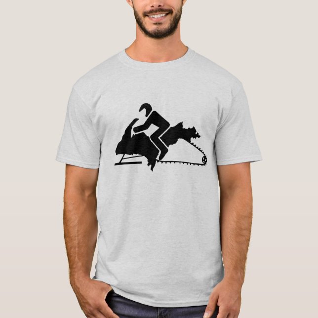 "Övrepeninsula UPP T-tröja för Sled" Sledders.com Tee Shirt (Framsida)