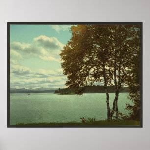 ÖvreSaranac sjö, Adirondack berg Poster