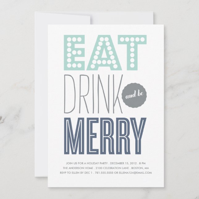 ÖVRIGT DRINK OCH BE MERRY| HELGDAG INBJUDNINGAR (Framsida)