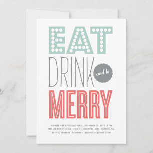 ÖVRIGT DRINK OCH BE MERRY  HELGDAG INBJUDNINGAR