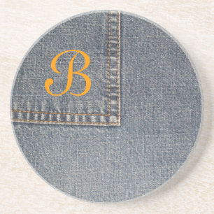 Övrigt. Fabric - Denim with Copy Space Underlägg Sandsten
