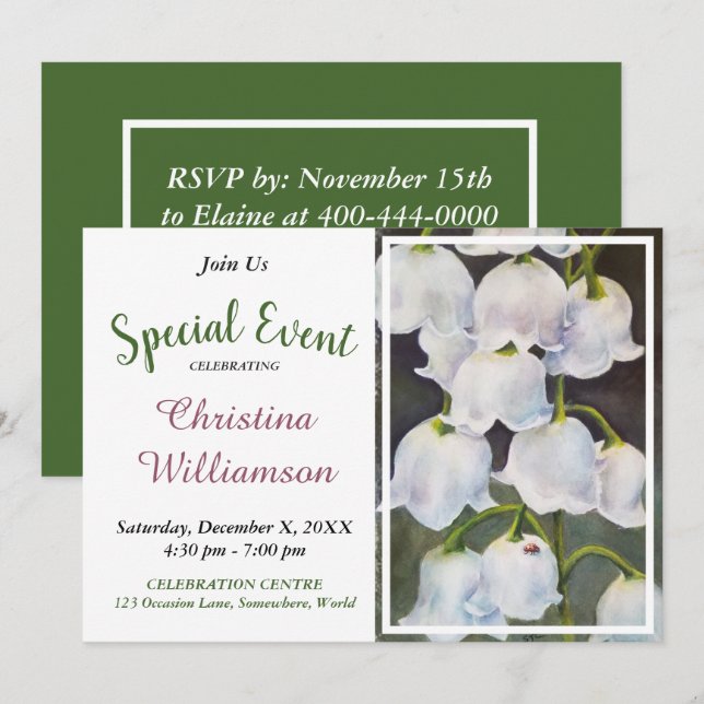 ÖVRIGT PARTY INBJUDAN (Fram/baksida)