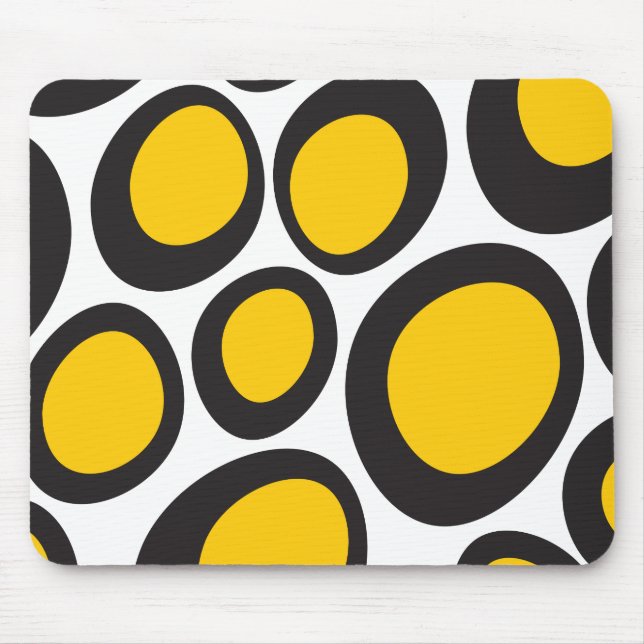 Ovvio Black and Gult Mouse Pad Musmatta (Framsidan)