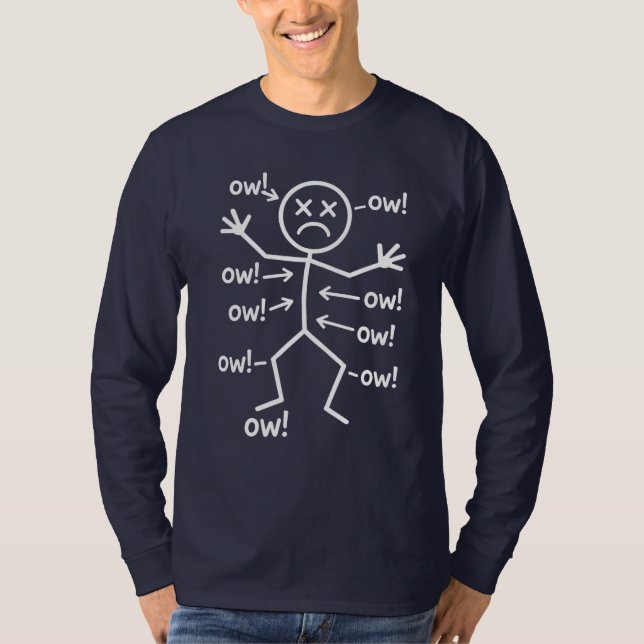 Ow Ow Ow Ow Ow Ow Character Funny T Shirt (Framsida)