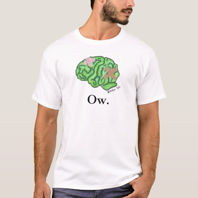 "Ow" t-skjorta Tee (Framsida)