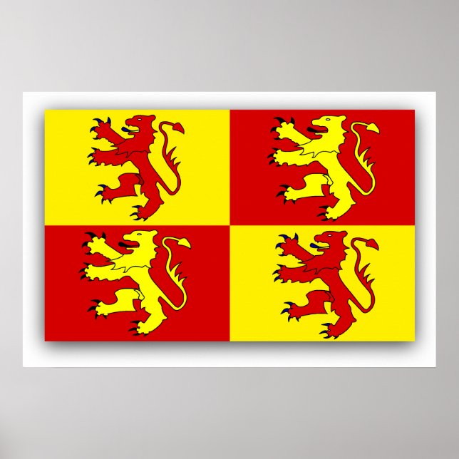 Owain Glyndwr, Förenade kungariket flagga Poster (Framsidan)