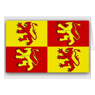 Owain Glyndwr, United Kingdom flagga Hälsningskort