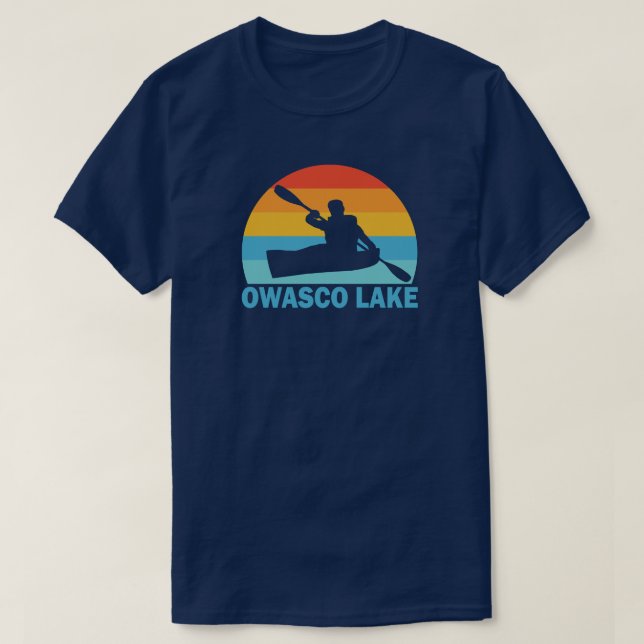 Owasco Lake New York kajak T Shirt (Design framsida)