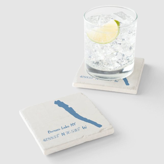 Owasco Sjö, NY Marble Underlägg (Sidan)