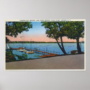 Owasco Yacht Klubb View of Owasco Sjö Poster