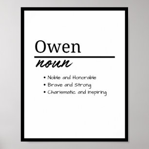 Owen, Boy Personlig Namn Definition Poster