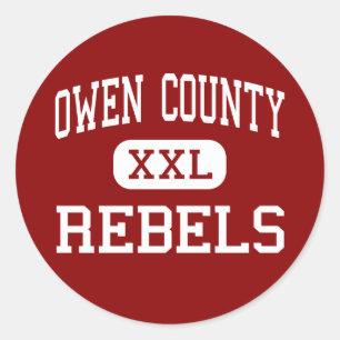 Owen County - Rebels - High - Owenton Kentucky Runt Klistermärke