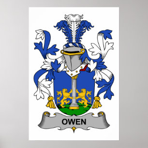 Owen familjvapensköld poster
