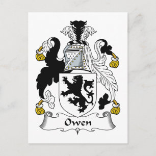 Owen Family Crest Vykort