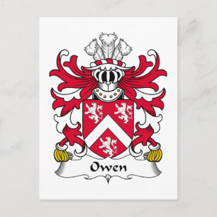 Owen Family Crest Vykort