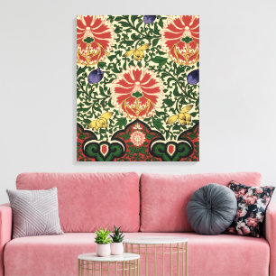 Owen Jones Chinoiserie Röd Lotus Blommig Konst Des Canvastryck